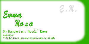 emma moso business card